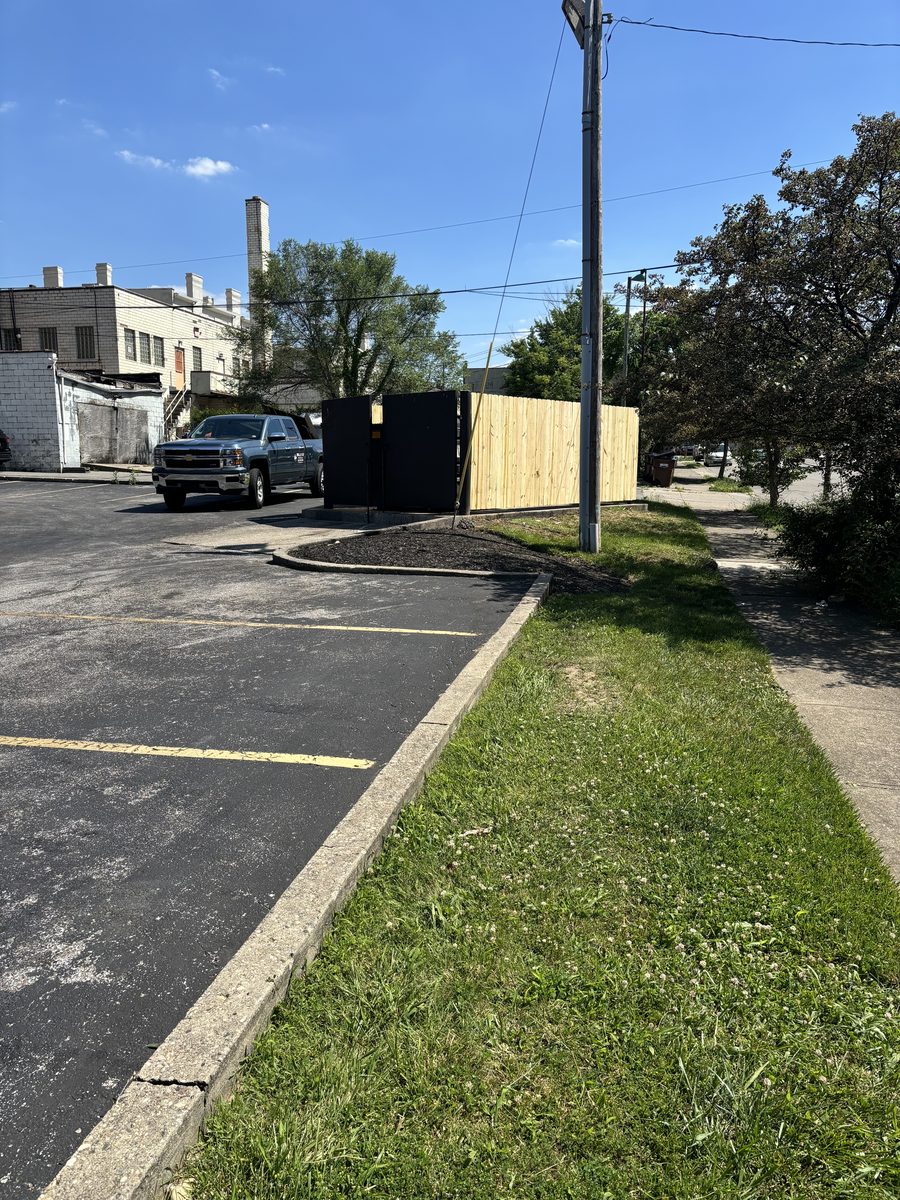 New natural wood privacy fence commercial installation by Broadway Fence LLC